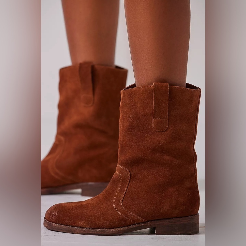 Free People Brown Ankle Boots - Picture 2 of 6